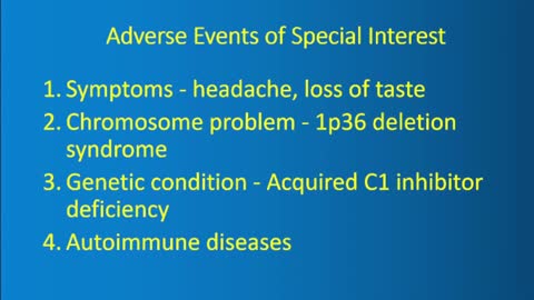 The Pfizer Adverse Events of Special Interest
