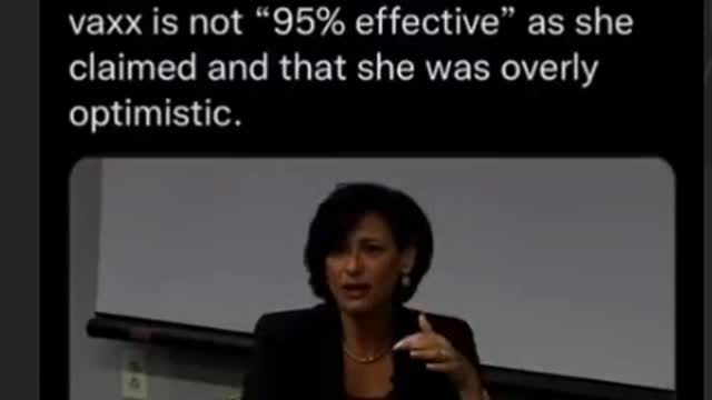 CDC Director admits: "too LITTTLE CAUTION and too much OPTIMISM": - about Vaccines