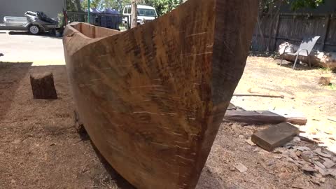 DUGOUT CANOE BUILD - Timelapse, by Outbackmike