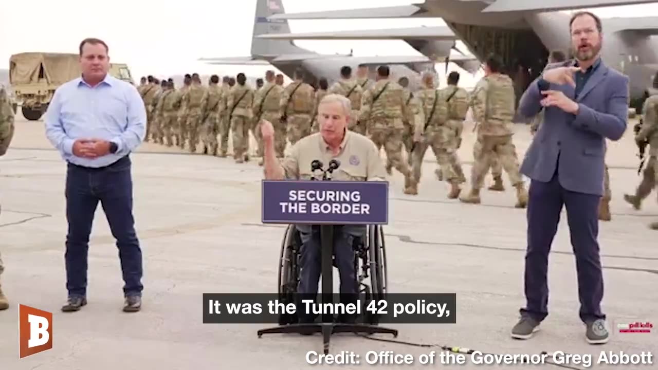 Texas Governor Greg Abbott says Biden is causing a disaster this Thursday