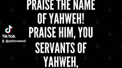 PRAISE YHWH.......
