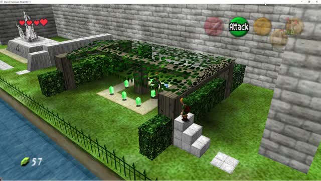 Ocarina of Time - How to navigate the Hyrule Castle courtyard