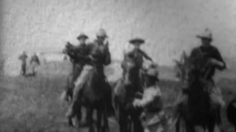President Roosevelt & The Rough Riders (1898 Black & White Film)