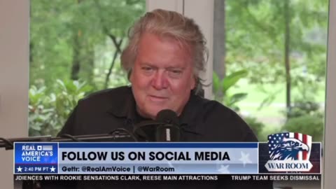 President Trump arrives Steve Bannon's War room on Thursday