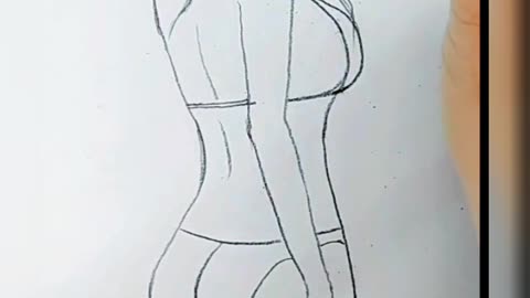 How to draw easy beautiful girl figer#shorts