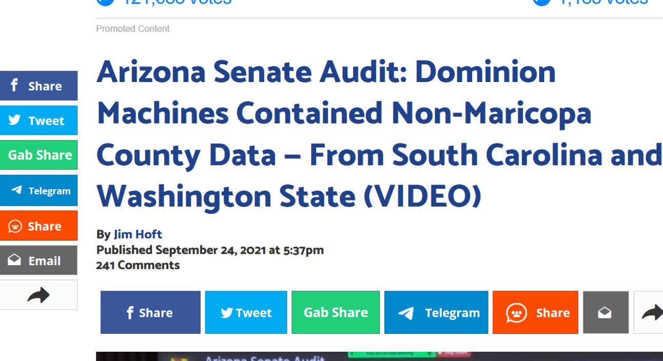 Maricopa County AZ audit Dominion vote stealing machines as a criminal enterprise