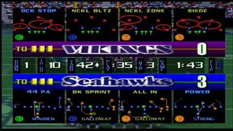 NFL Quarterback Club 98 Vikings vs Seahawks FULL