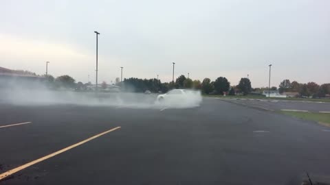 Idiot driver: A 2007 STI blows motor doing doughnuts