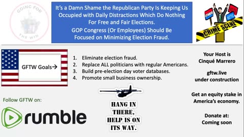 RINO GOP State and Federal Politicians Want to Distract Us From Fixing Election Fraud