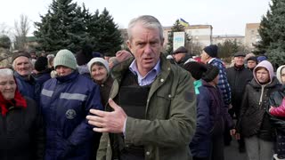 Ukrainians elated in newly liberated town