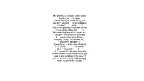 Kotlin- Primary and Secondary Constructor