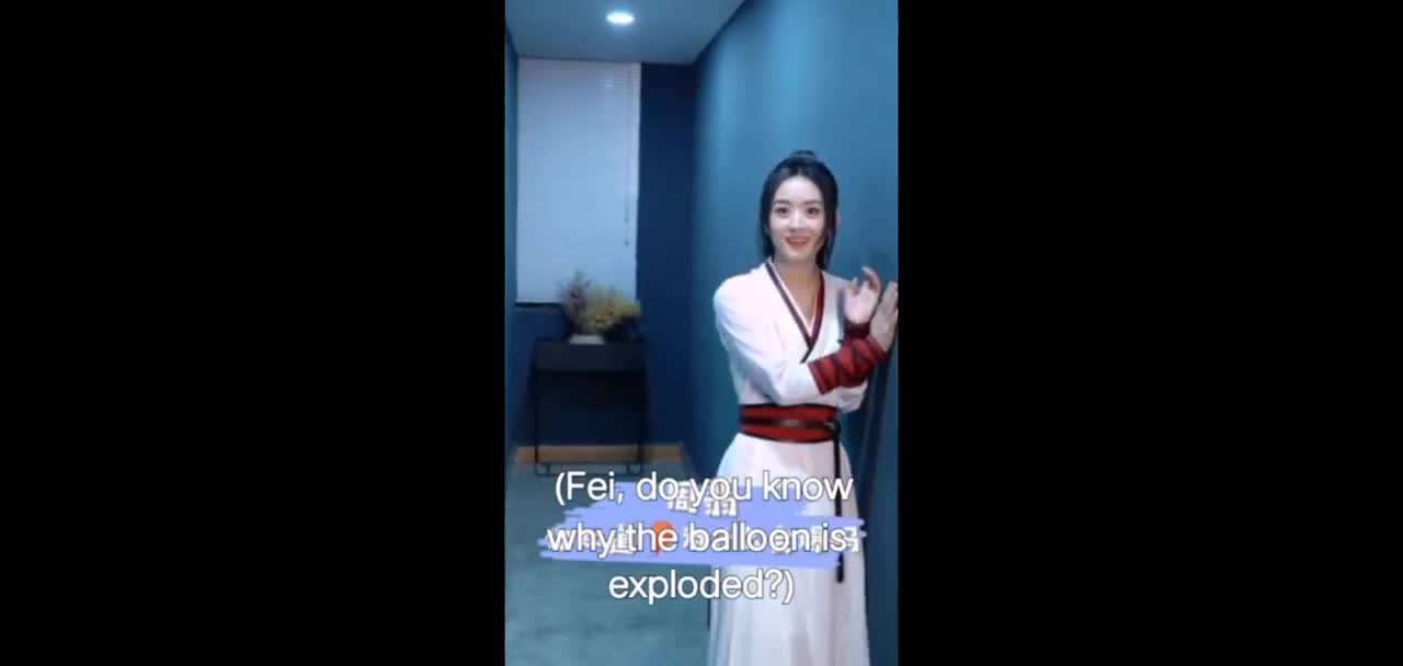 Legend of fei Zhou fei got stunned when the balloon exploded😂😂😂 [Zhao Liying] Short Video