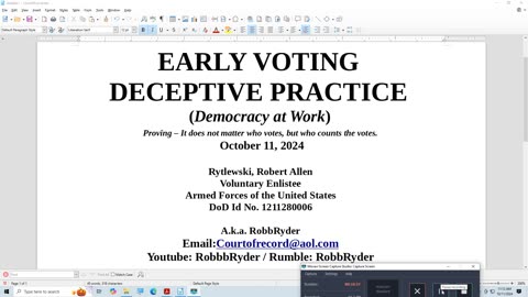 EARLY VOTING DECEPTIVE PRACTICES