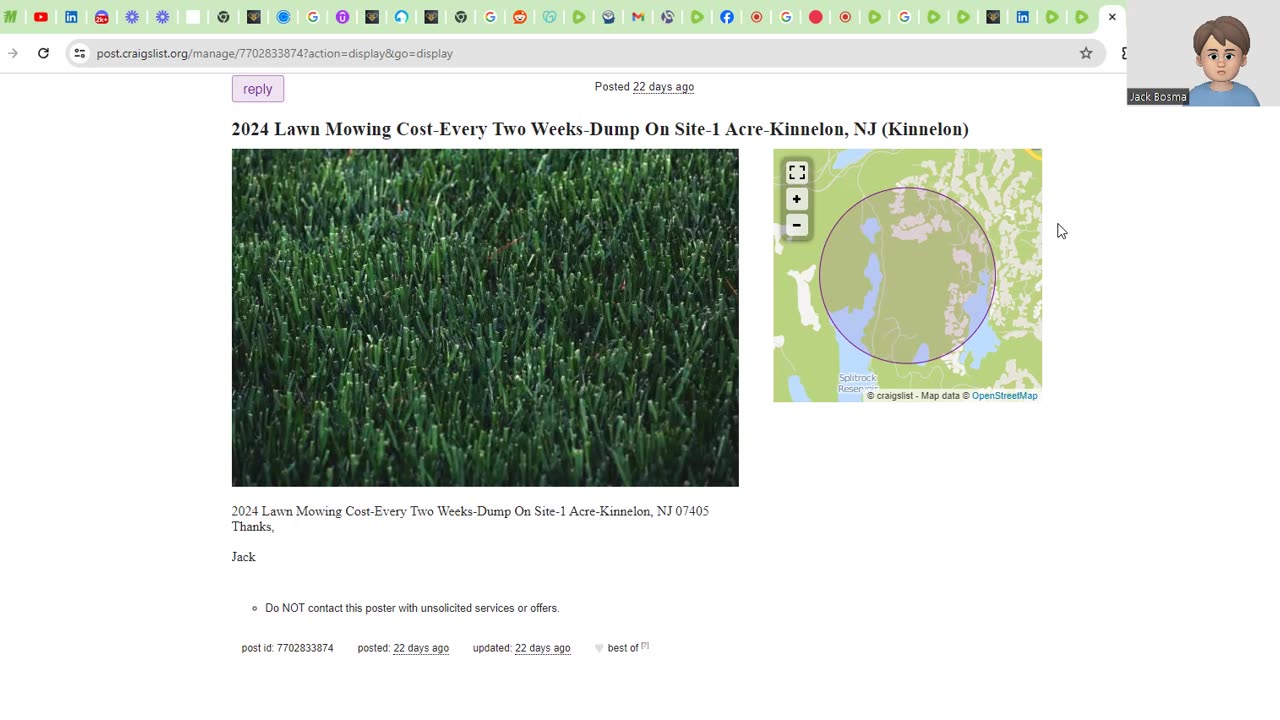 2024 Lawn Mowing Cost-Every Two Weeks-Dump On Site-1 Acre-Kinnelon, NJ (Kinnelon)
