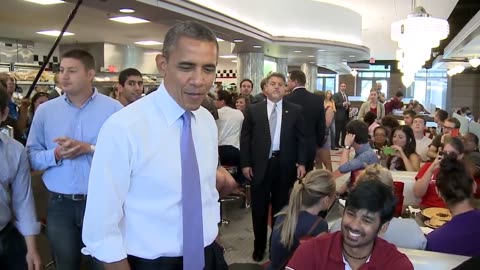 President Barack Obama makes surprise visit