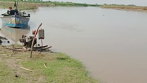 River in village