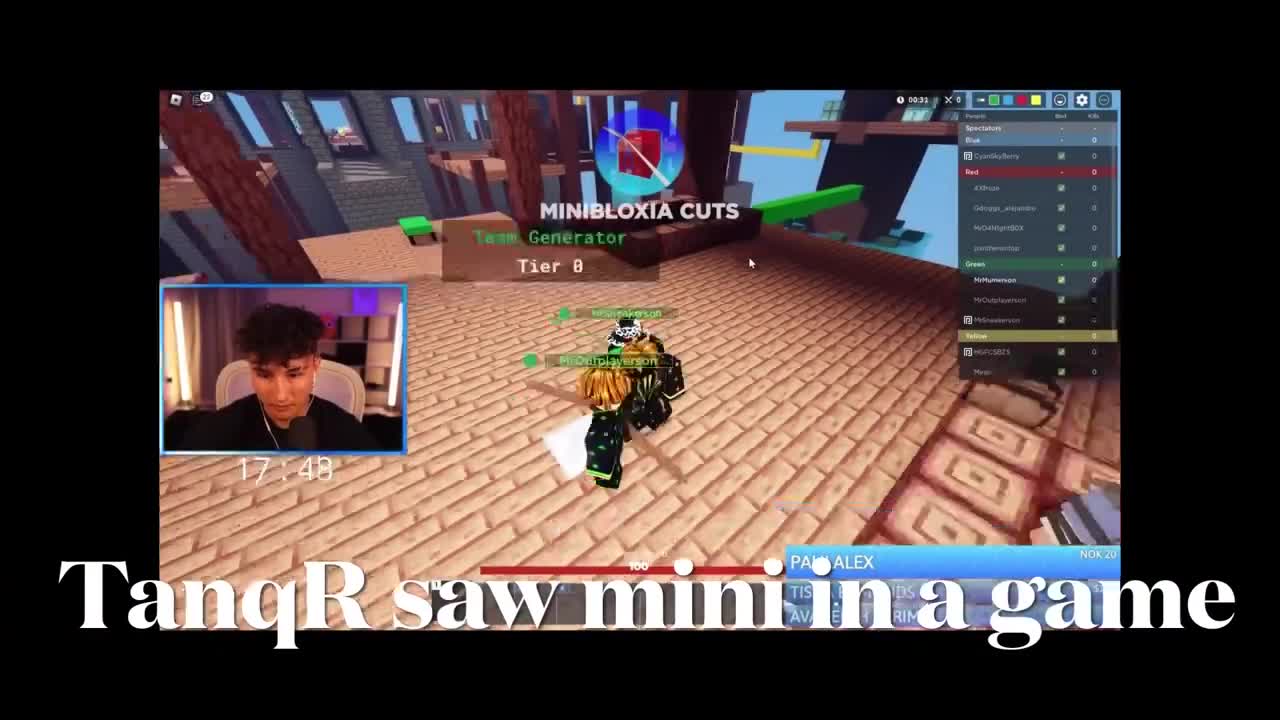 Minibloxia saw TanqR in a game __TanqR _bedwars _MiniBloxia
