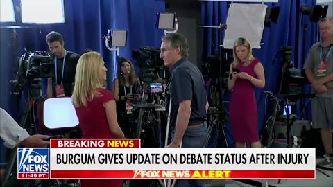 Recently Hospitalized GOP Candidate Spotted On Crutches Before Debate