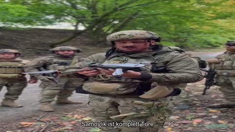 Unsere Kämpfer haben mit Hilfe einer Drohnenabwehrkanone einen feindlichen Mavic platziert.