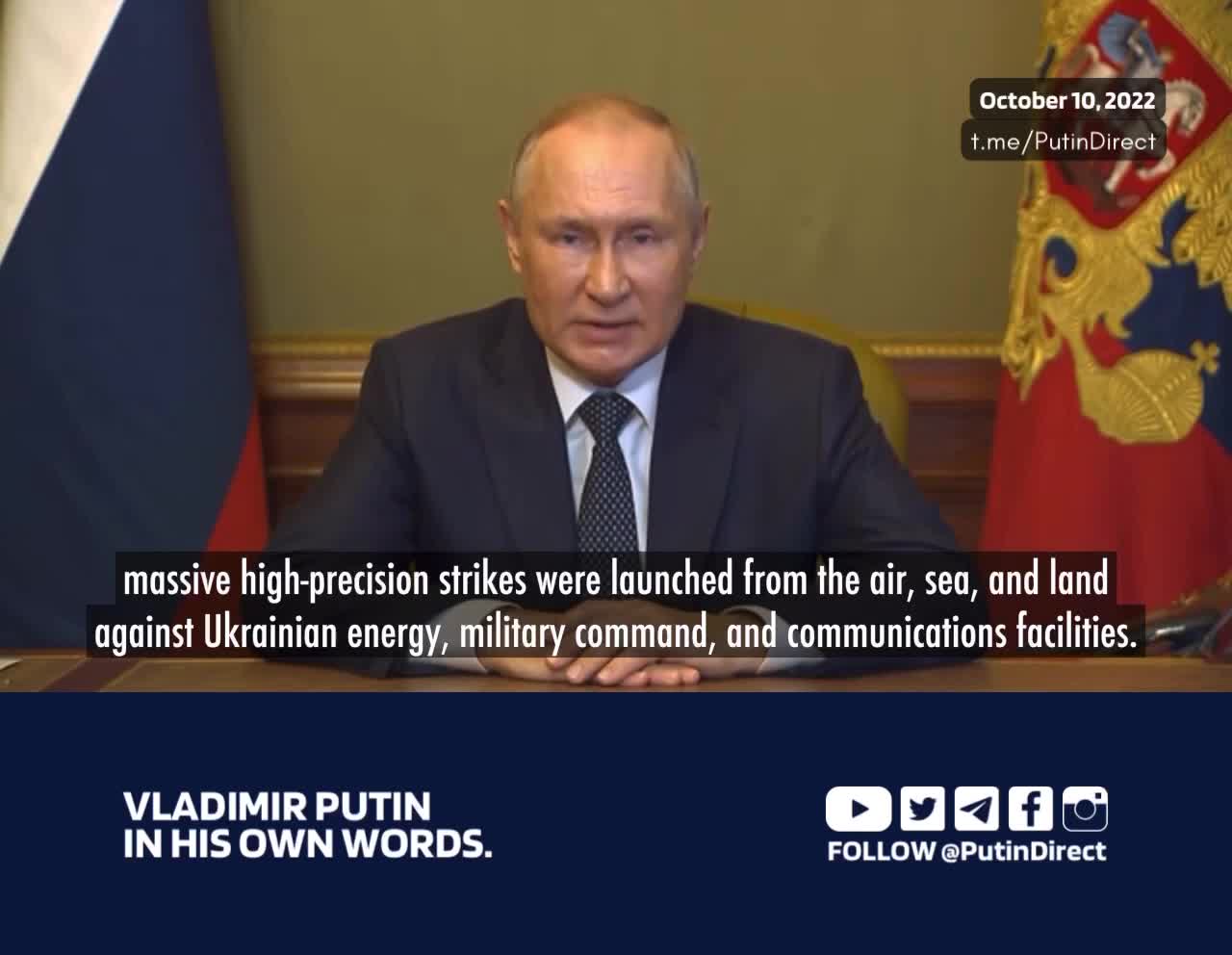 War Ratcheting Up | Putin Announces Barrage Missile Strikes on Ukrainian Mil / Comm Locations