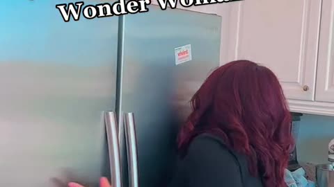 When she thinks she is Wonder Woman