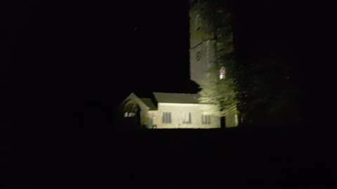 St Pancras church. Dartmoor. Bell re ringing at 8pm