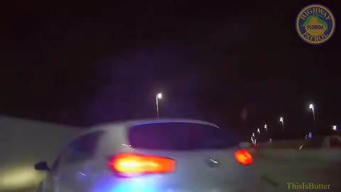 Trooper’s dashcam captures pursuit & crash of wrong-way driver on Florida interstate