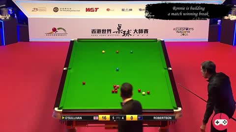 SNOOKER RONNIE O'SULLIVAN GETS UNLUCKY - HONG KONG MASTERS 2022