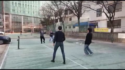 Our First Badminton Game, Koreans Vs Pakistani
