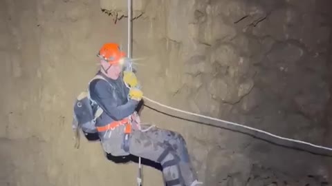 Rappelling a 225 Foot Cave Entrance!