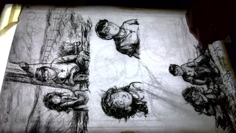 Art Timelapse: Charcoal Art for Page 132