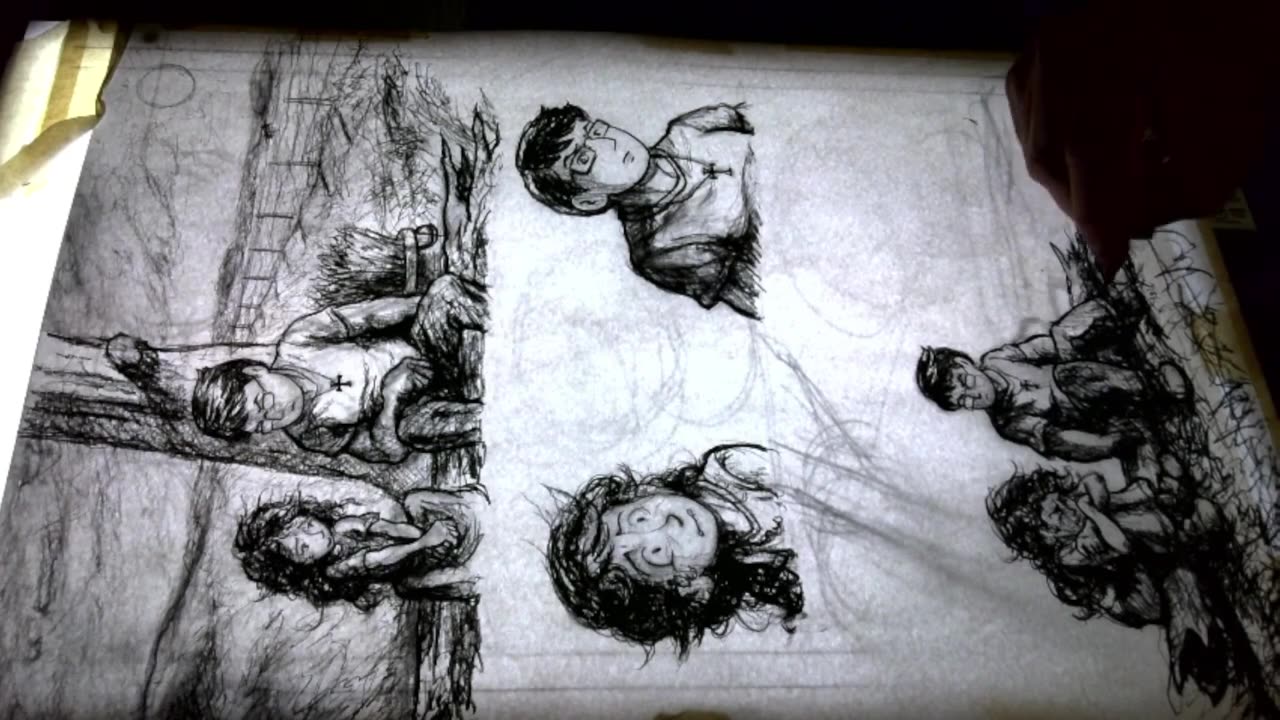 Art Timelapse: Charcoal Art for Page 132