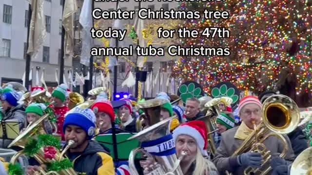Nearly 400 tuba players performed holiday music