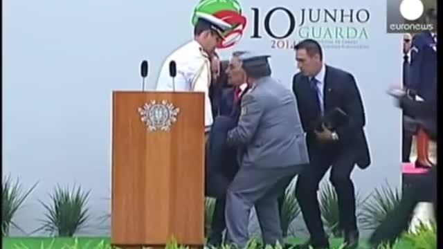 President of Portugal Fainted During Live Speech
