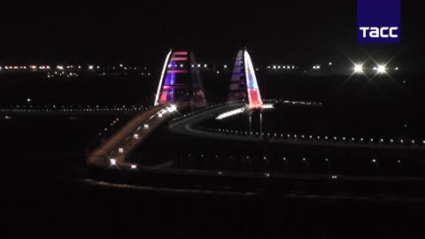 The passenger train passed over the Crimean Bridge after the incident.