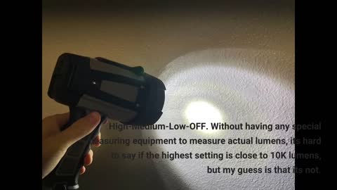 Durapower Rechargeable #Spotlight 10000 Lumen LED Bright-Overview