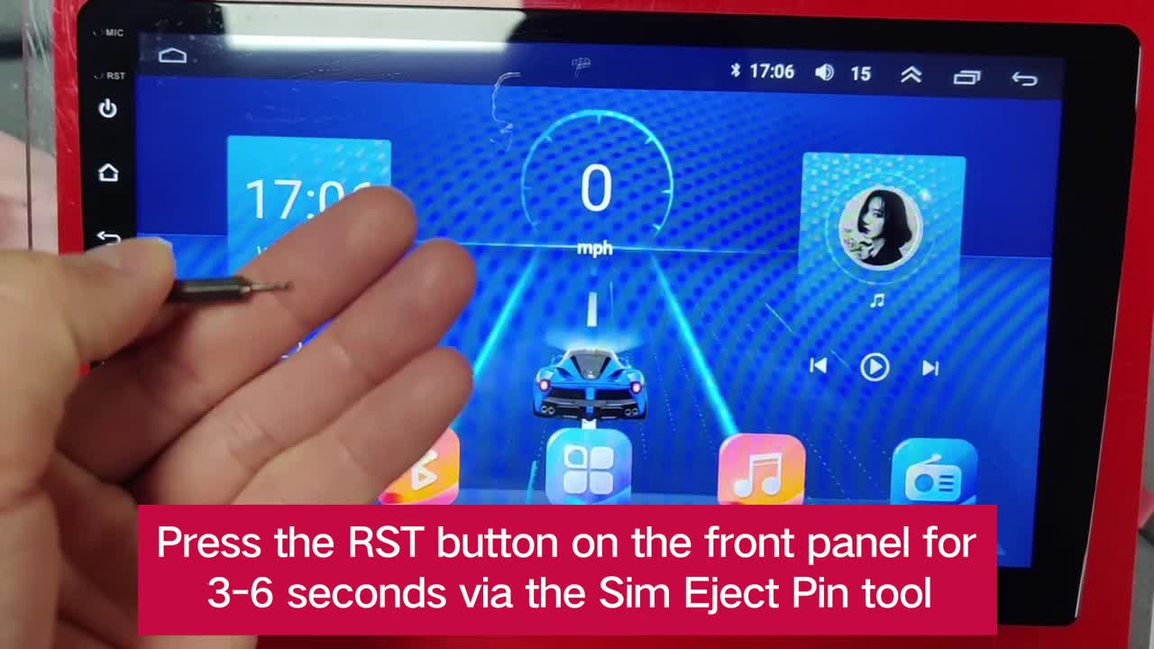 How to Reboot Car Android Stereo via RST button?