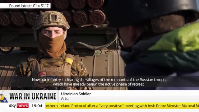 Ukraine War - Sky joins Ukrainian troops on outskirts of Kherson