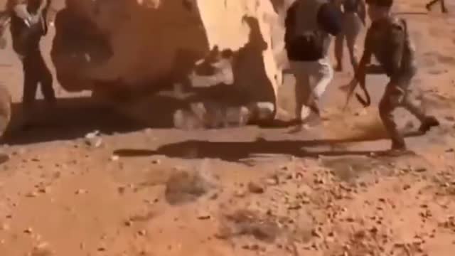 Speeding ISIS truck ambushed by peshmerga forces.#ISIS #Iran