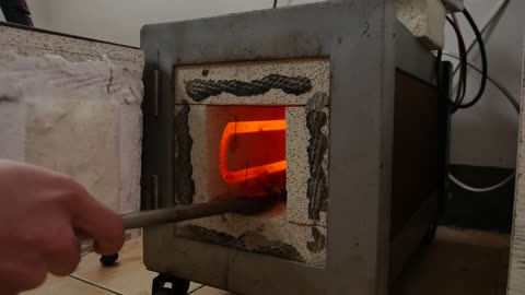 Forging damascus hammer from bearing steel balls