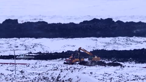 Snow covers site of recent Icelandic eruption