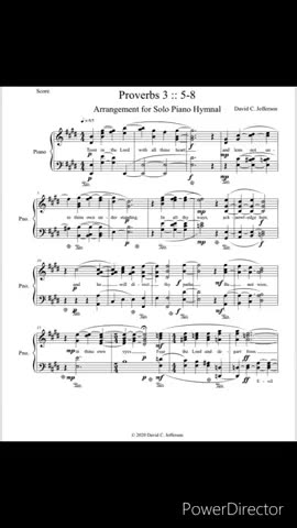 Proverbs 3::5-8 Hymn for (Piano) and Voice (2020)