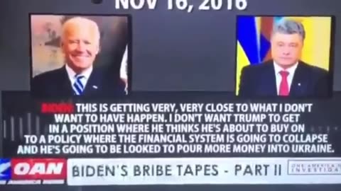 VP Biden on Ukraine Money laundering operations, two weeks after Trump elected.