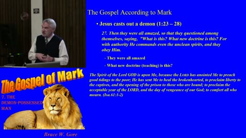 7. The Demon-Possessed Man (Mark 1:21-28)