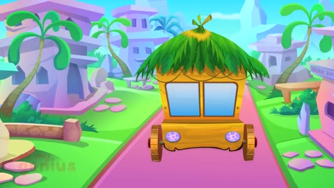 Wheels on the bus go round and round | Nursery rhyme