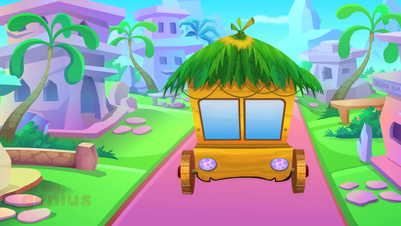 Wheels on the bus go round and round | Nursery rhyme