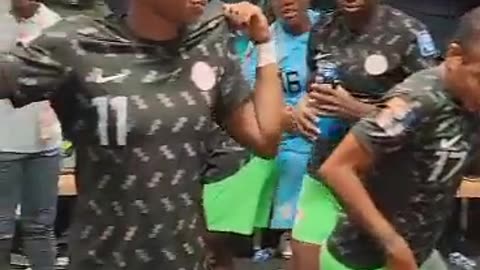 Australia 2 - 3 Nigeria at the Women's World Cup. Nigerian Team Celebration