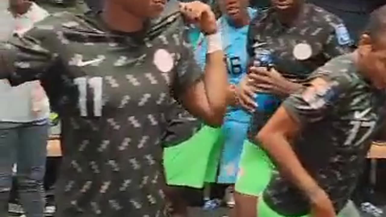 Australia 2 - 3 Nigeria at the Women's World Cup. Nigerian Team Celebration