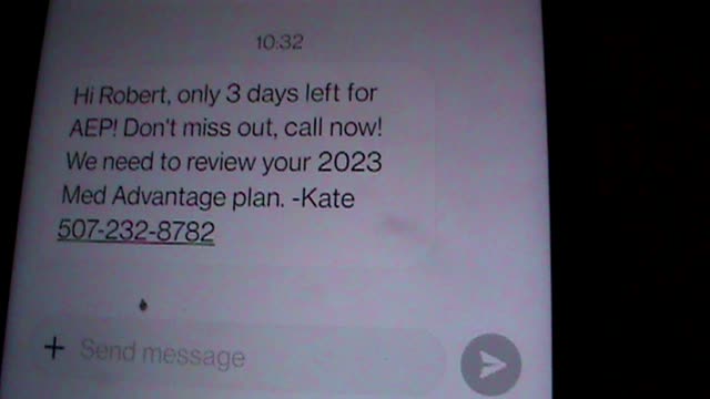 Responding To Text Message Which Asked Me To Call 507-232-8782, Got Insure Farm, 12/5/22