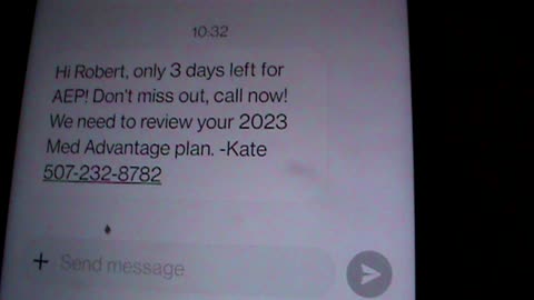 Responding To Text Message Which Asked Me To Call 507-232-8782, Got Insure Farm, 12/5/22